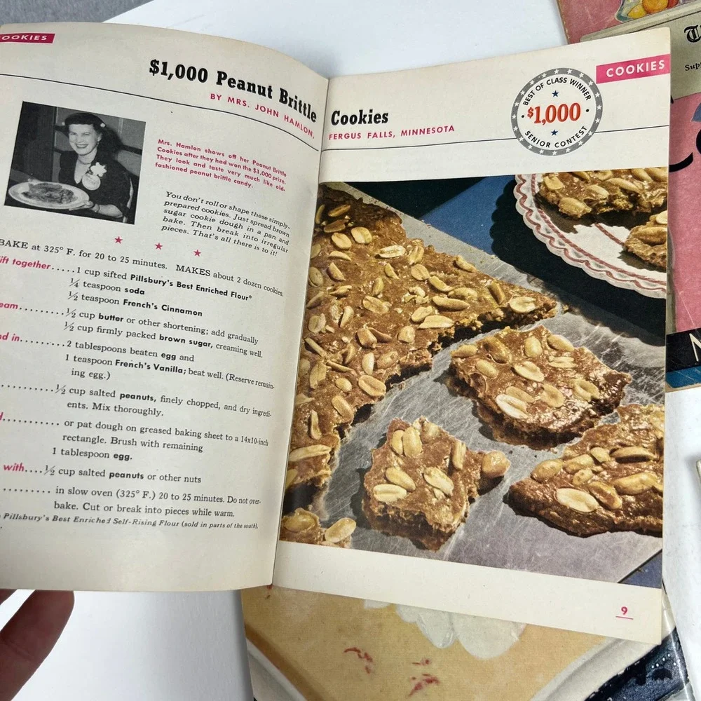 Pillsbury Culinary Arts Vintage Cookbook Lot 4pc Retro 1930s-50s Ephemera